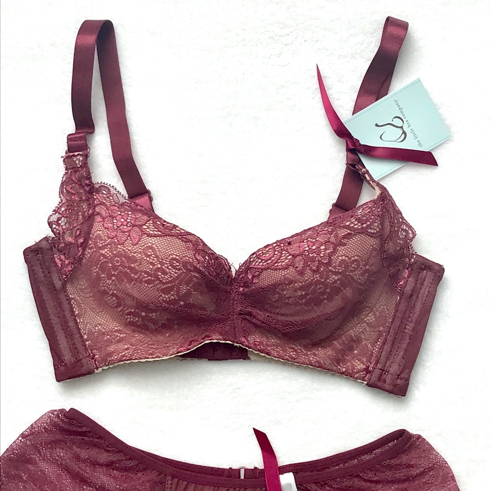 LittleBra Co Burgundy Pushup Francesca Bra 32B NWT